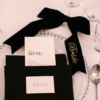 Big Chic Velvet Bow - Personalised Bow Place Setting, with Ties & Available in 3 Lengths