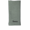 Soft linen napkin | Bay | Black 1000 embroidery
