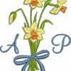 bunch daffodils monogram