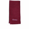 Soft linen napkin | Cranberry | Pale pink 1120 embroidery