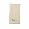 Soft linen napkin | Vanilla | Sage 1495 embroidery