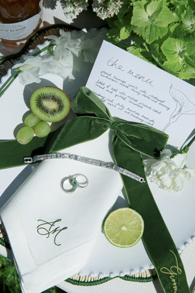 Chic Fruity Tablescape Inspiration With Personalised Linens
