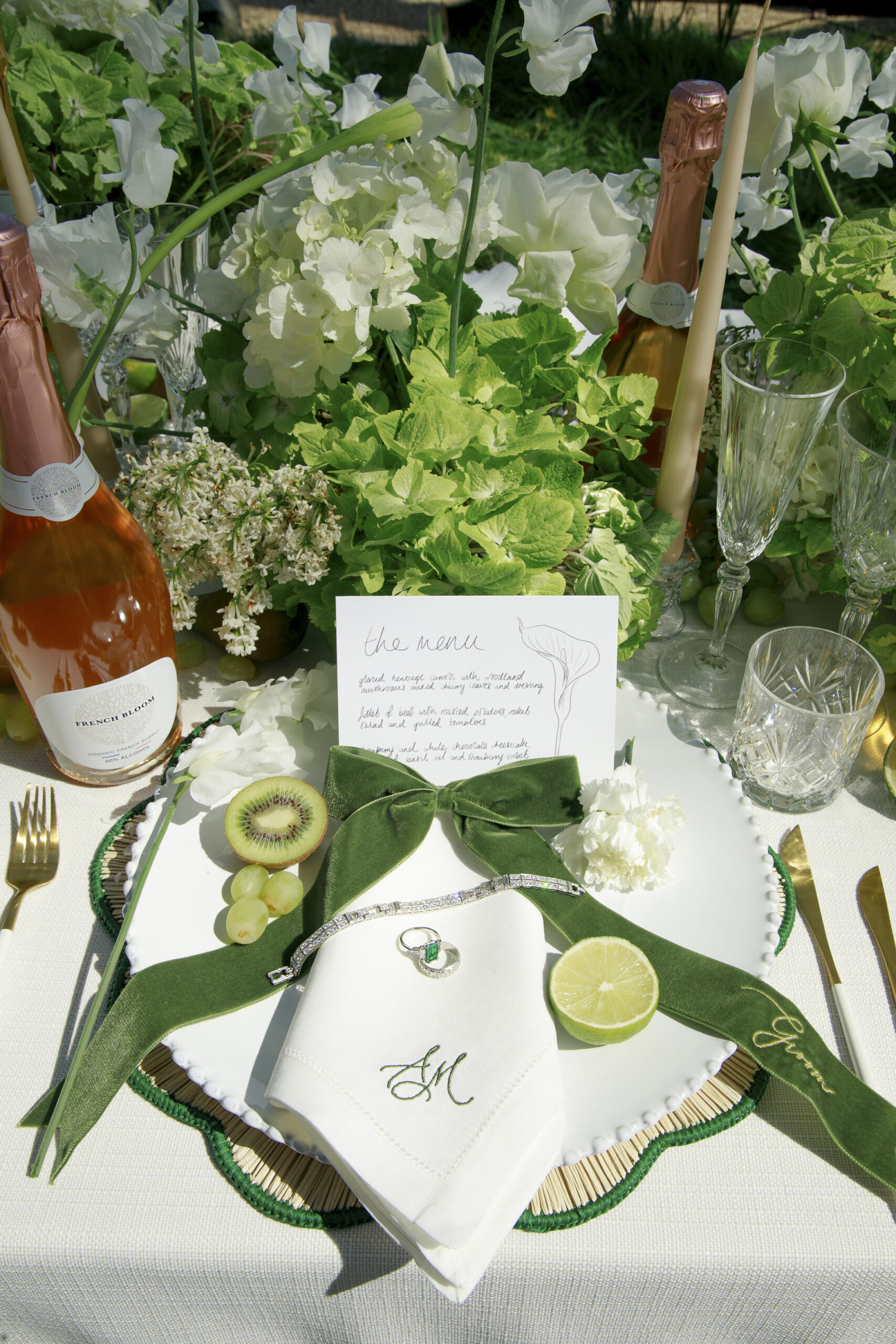 Chic Fruity Tablescape Inspiration With Personalised Linens