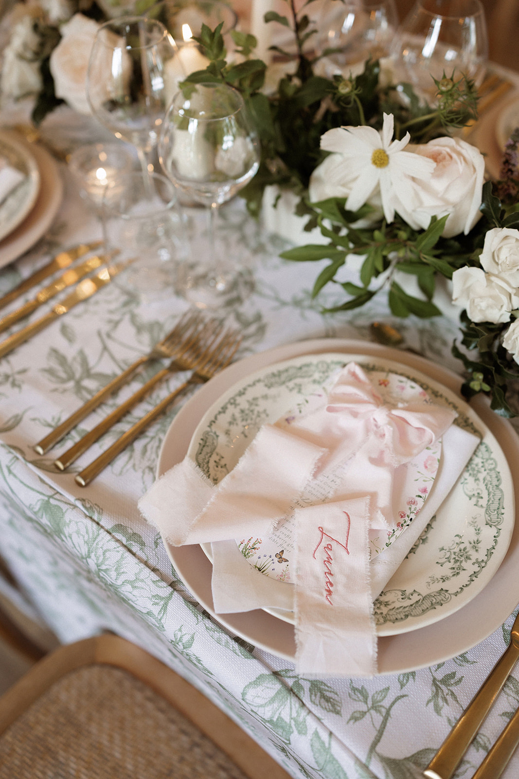 Personalised Embroidered Bows For A Black-Tie Wedding at Euridge Manor