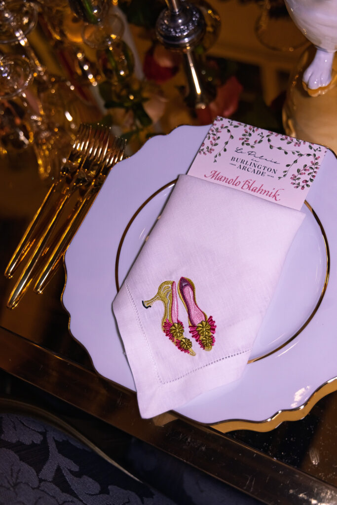 Bespoke Embroidered Napkins for a Manolo Blahnik Celebration