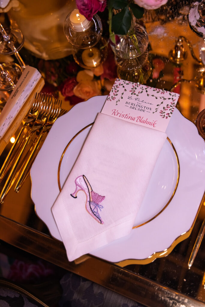 Bespoke Embroidered Napkins for a Manolo Blahnik Celebration