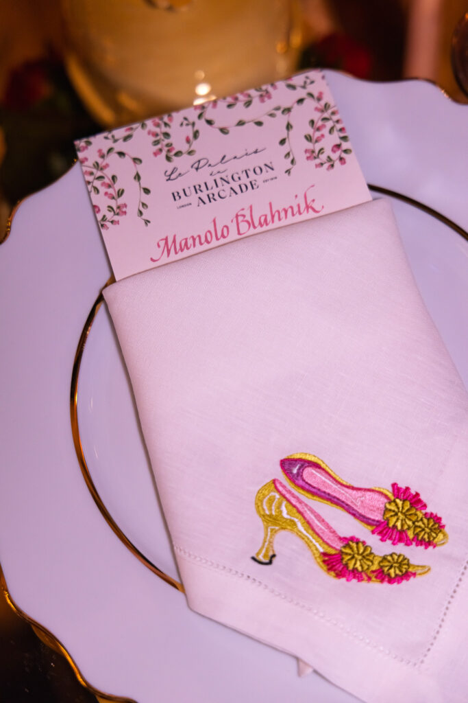 Bespoke Embroidered Napkins for a Manolo Blahnik Celebration