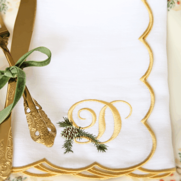 thumbnail image 2 of Coton Colors Deco Golden Scallop Cocktail Napkins, Set Of 4 2 of 12