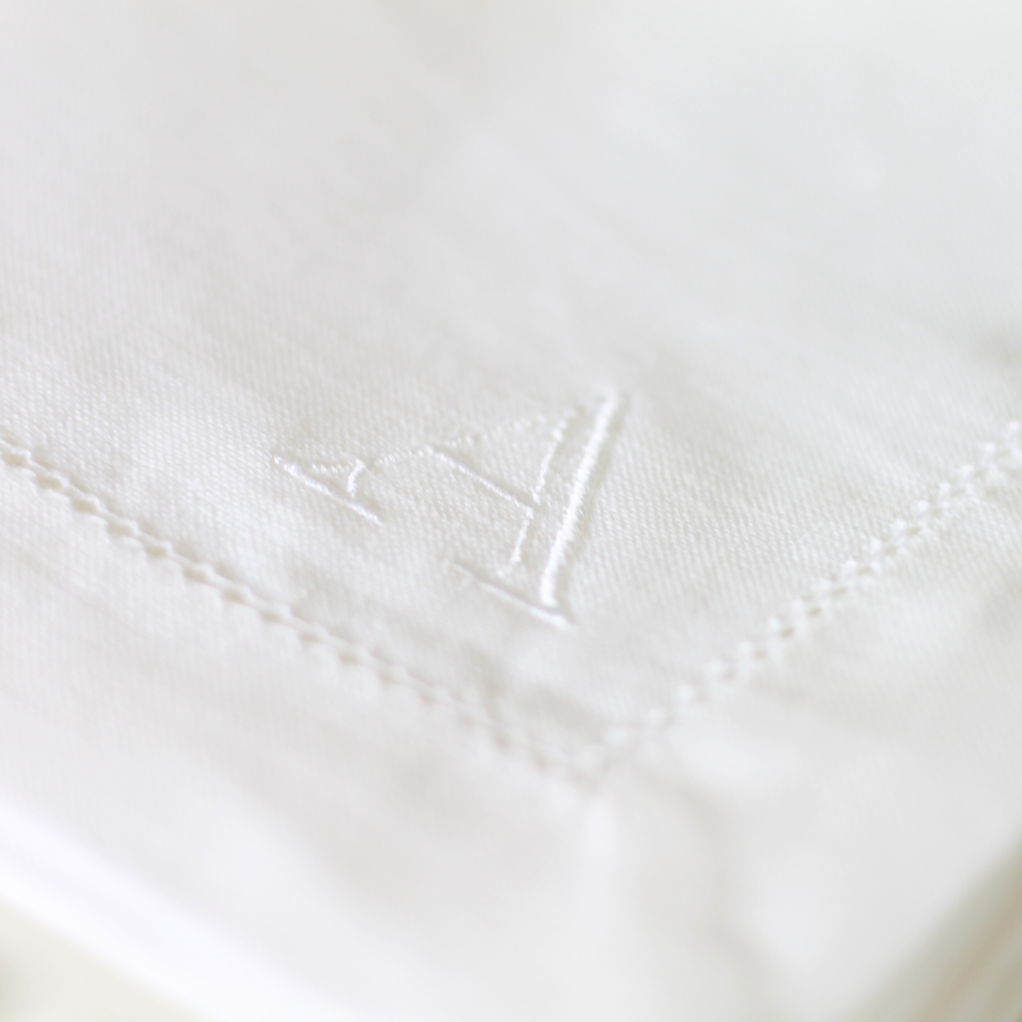 IRISH LINEN HEMSTITCH NAPKIN Block Monogrammed IRISH LINEN HEMSTITCH NAPKIN - Block Monogram