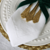 IRISH LINEN HEMSTITCH NAPKIN - Chic Outline Monogram Napkin