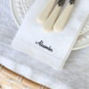 IRISH LINEN HEMSTITCH NAPKIN - Personalised with Name
