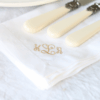IRISH LINEN HEMSTITCH NAPKIN - Vine Monogram