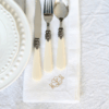 IRISH LINEN HEMSTITCH NAPKIN - Vine Monogram