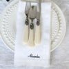 personalised Irish linen hemstitch napkin