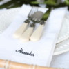 IRISH LINEN HEMSTITCH NAPKIN - Personalised with Name