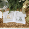 LINEN HEMSTITCH COCKTAIL NAPKIN - Personalised House Wedding Venue Portrait Embroidered onto Napkin