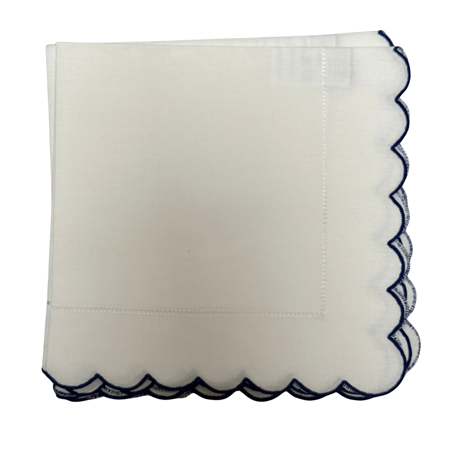 Monogrammed blue Scallop Napkins