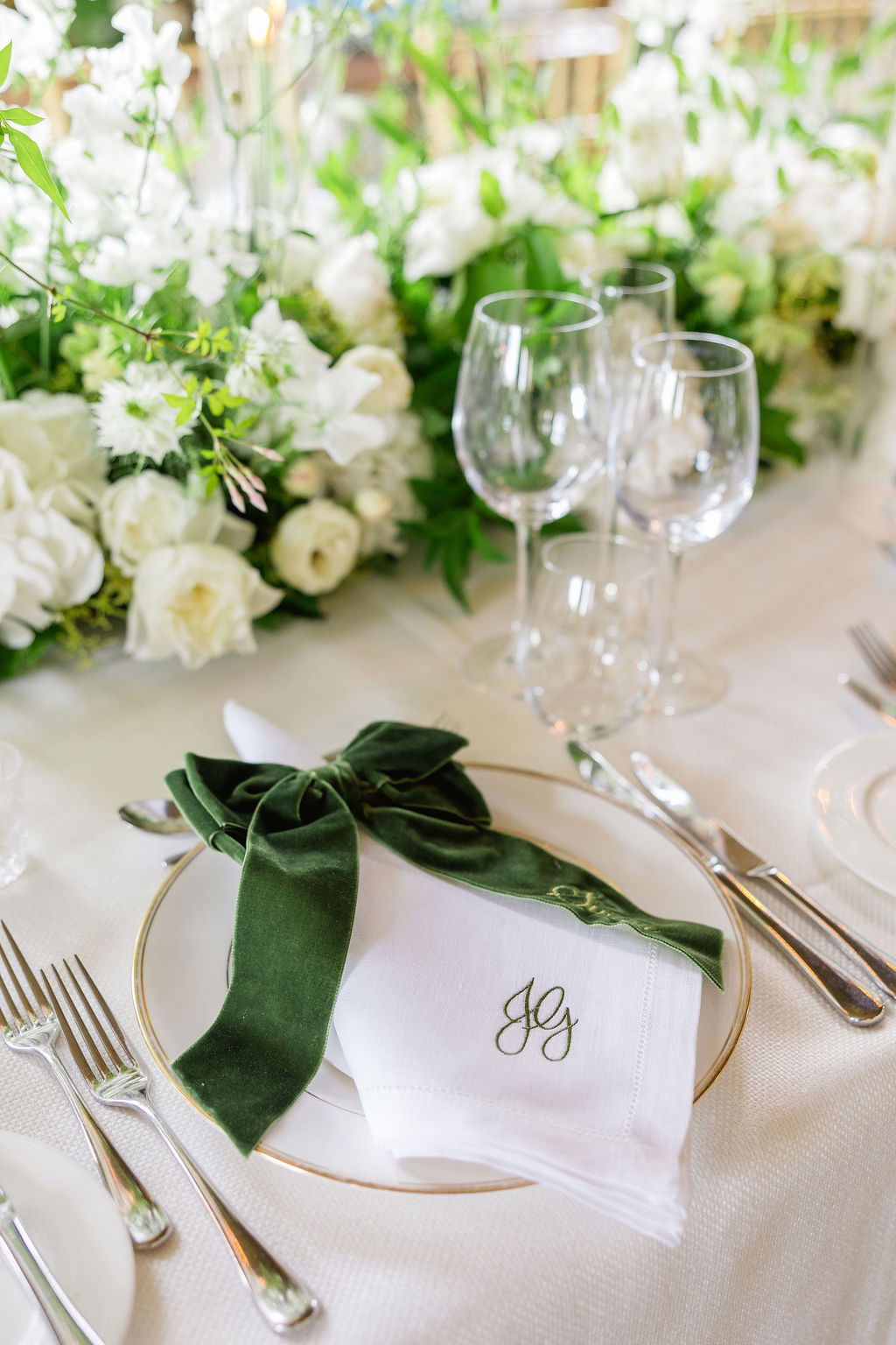 Custom Wedding Napkins for a Luxury Wedding at Cliveden House
