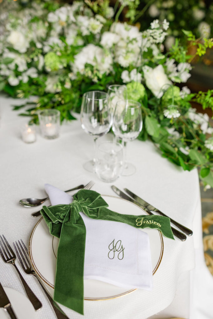 Custom Wedding Napkins for a Luxury Wedding at Cliveden House