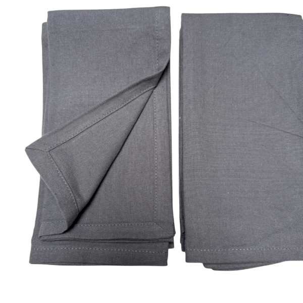COTTON NAPKIN Plain hem grey napkin COTTON NAPKIN - Plain hem grey napkin