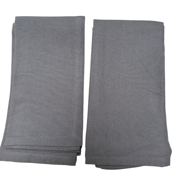 COTTON NAPKIN - Plain hem grey napkin