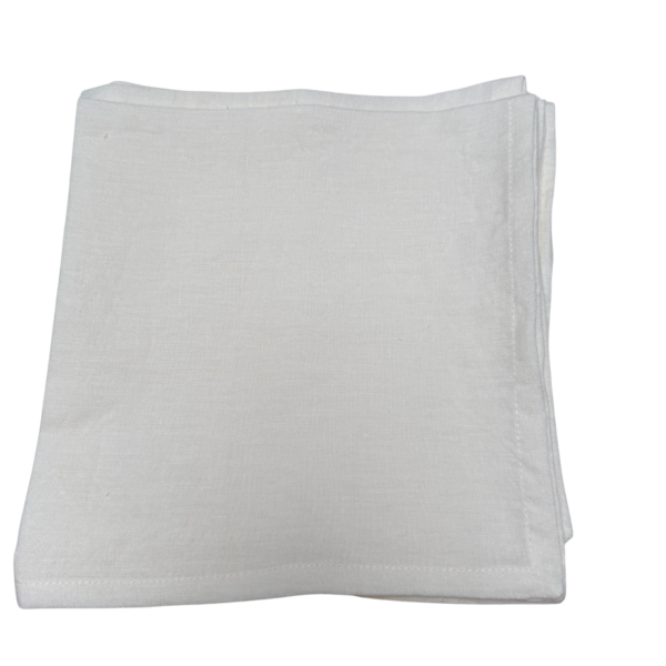 LINEN NAPKIN - Plain hem cream napkin