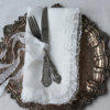 Linen & Nottingham Ruffle Lace Napkin