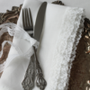 Linen & Nottingham Ruffle Lace Napkin