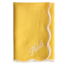 The Studio Napkin Collection Plain-hem Hemstitch & Scallop Napkin Yellow