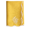 The Studio Napkin Collection Plain-hem Hemstitch & Scallop Napkin Yellow
