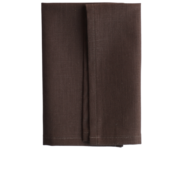The Studio Napkin Collection Plain hem, Hemstitch & Scallop Napkins Brown