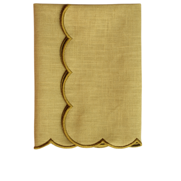 The Studio Napkin Collection Plain hem Hemstitch & Scallop Napkins Chartreuse