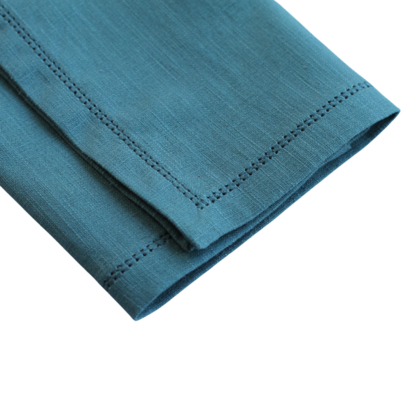 The Studio Napkin Collection Plain hem, Hemstitch & Scallop Napkins French Blue