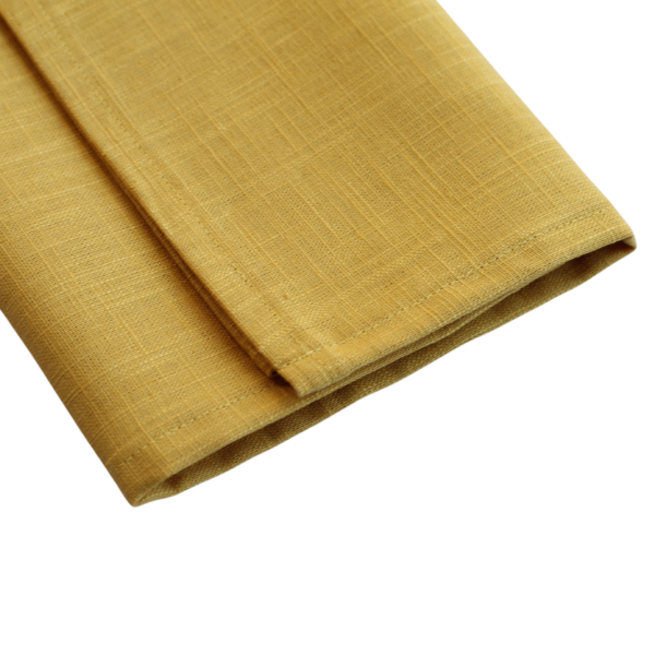The Studio Napkin Collection Plain hem, Hemstitch & Scallop Napkins Gold