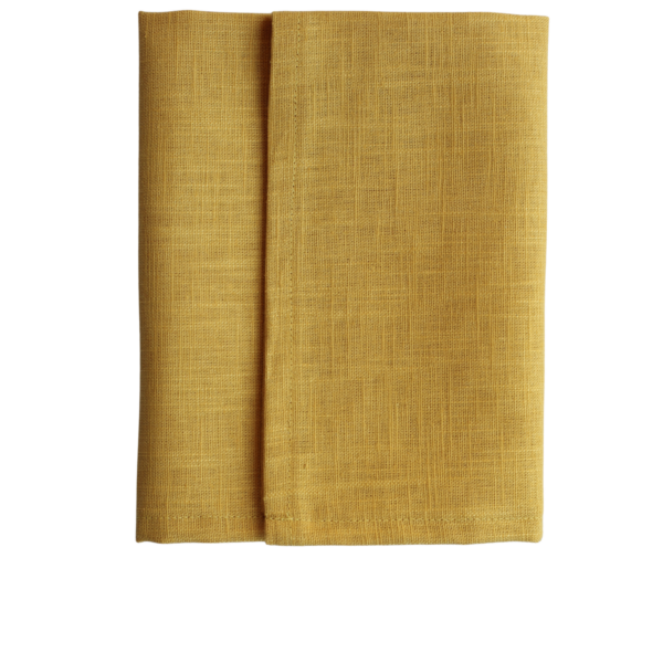 The Studio Napkin Collection Plain hem, Hemstitch & Scallop Napkins Gold