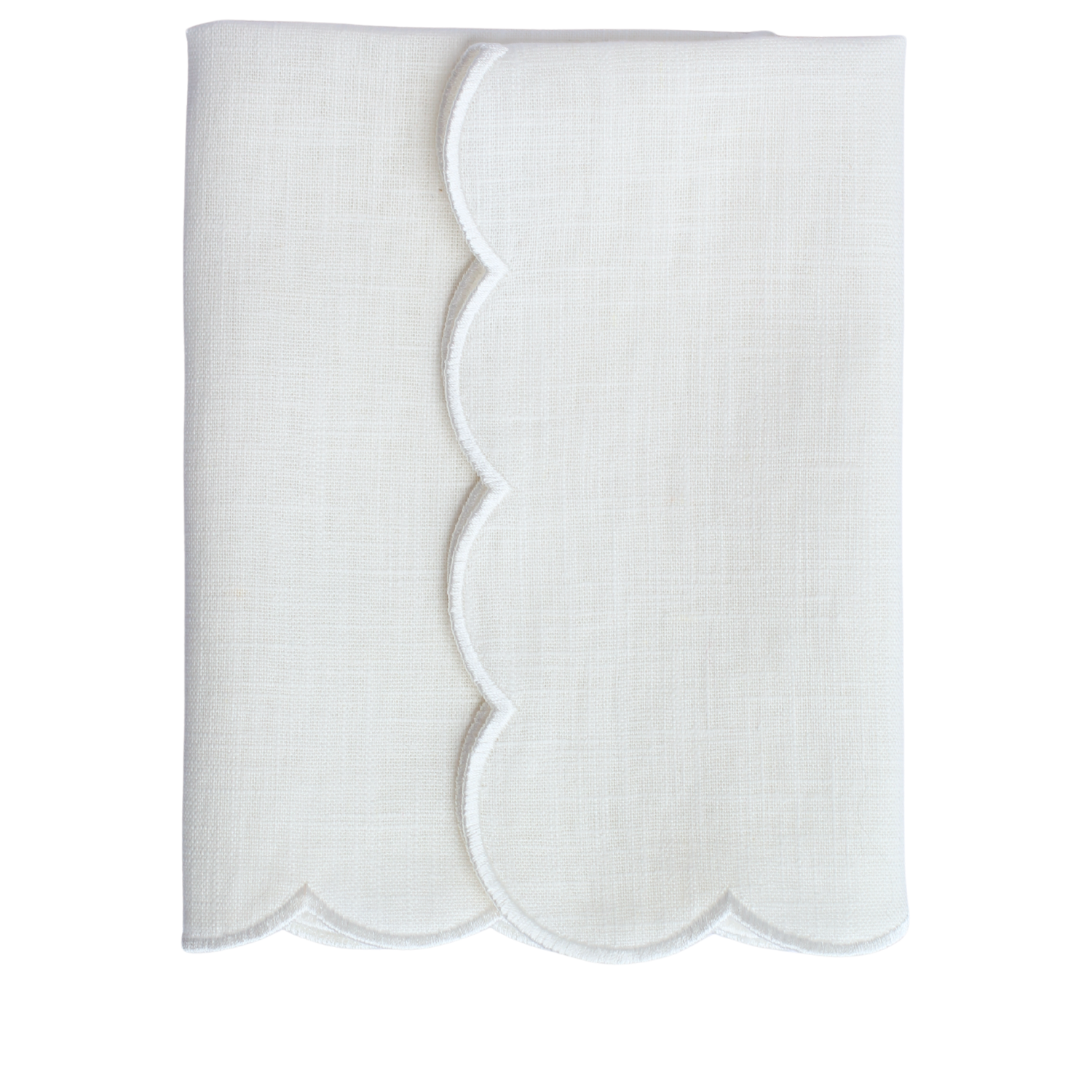 The Studio Napkin Collection Plain hem, Hemstitch & Scallop Napkins Ivory