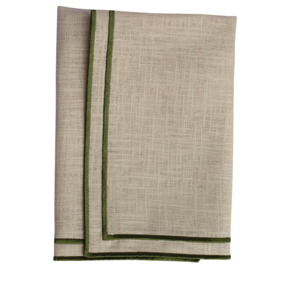 The Studio Napkin Collection Plain-hem, Hemstitch & Scallop Napkins - Natural