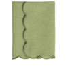 The Studio Napkin Collection Plain hem, Hemstitch & Scallop Napkins Pale sage