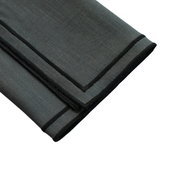 The Studio Napkin Collection Plain hem, Hemstitch & Scallop Napkins Pewter