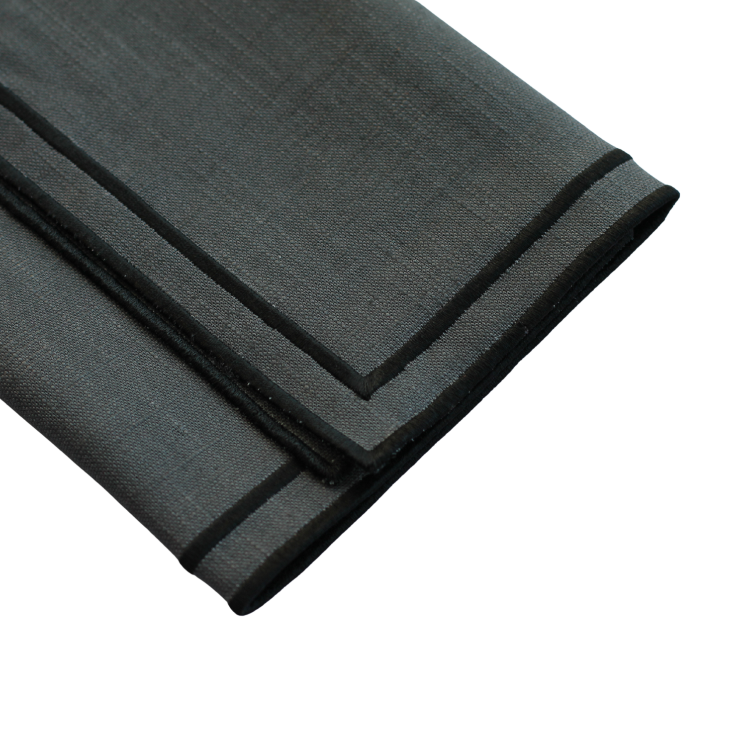 The Studio Napkin Collection Plain hem, Hemstitch & Scallop Napkins Pewter