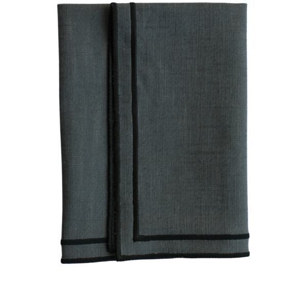 The Studio Napkin Collection Plain hem, Hemstitch & Scallop Napkins Pewter