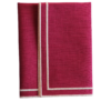 The Studio Napkin Collection Plain hem, Hemstitch & Scallop Napkins Pomegranate