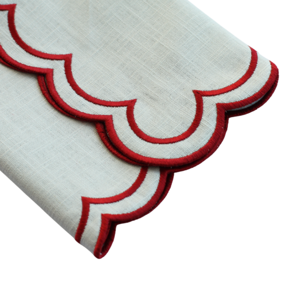 The Studio Napkin Collection Plain hem, Hemstitch & Scallop Napkins Silver