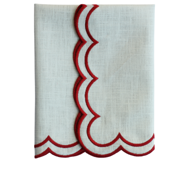 The Studio Napkin Collection Plain hem, Hemstitch & Scallop Napkins Silver