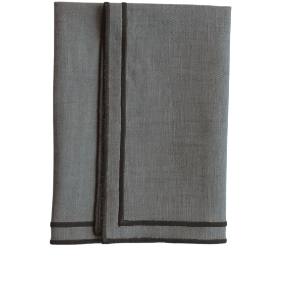 The Studio Napkin Collection Plain hem, Hemstitch & Scallop Napkins Steel