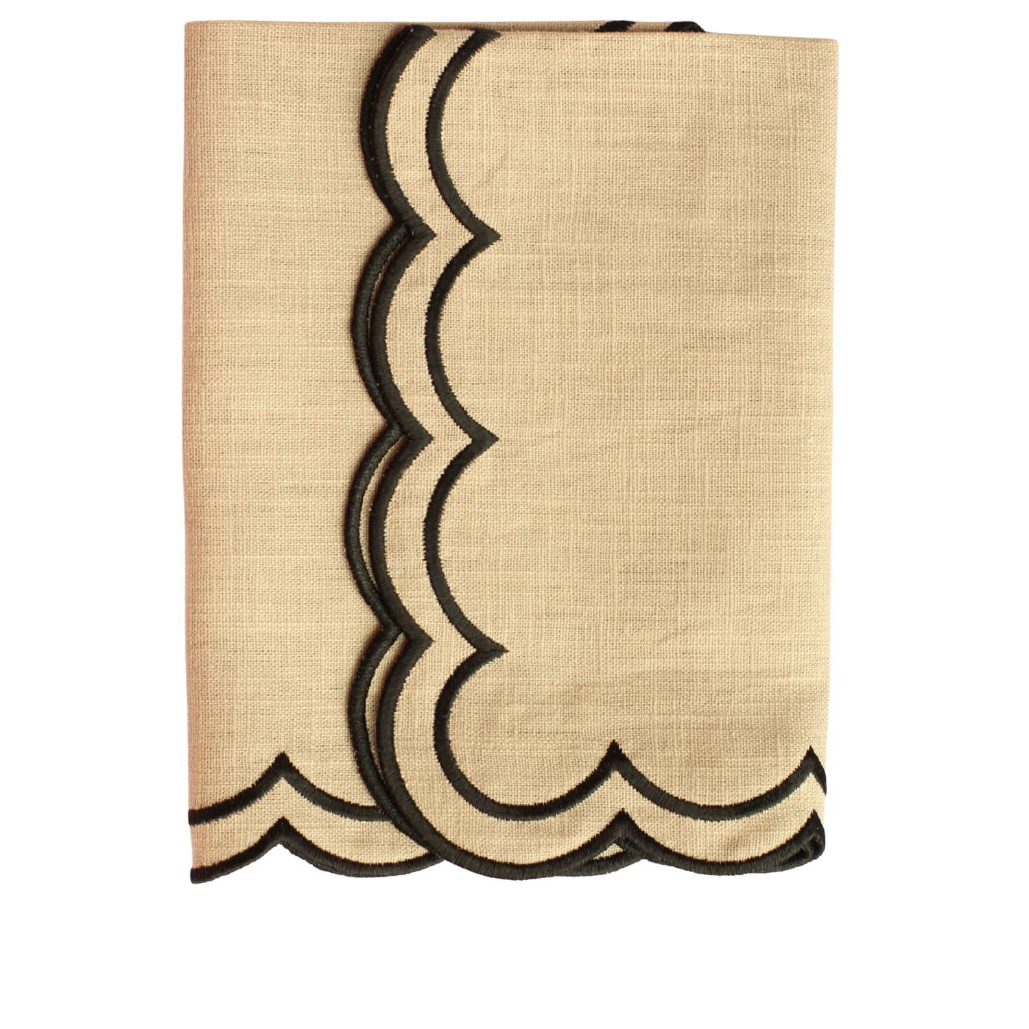 The Studio Napkin Collection Plain hem, Hemstitch & Scallop Napkins Stone