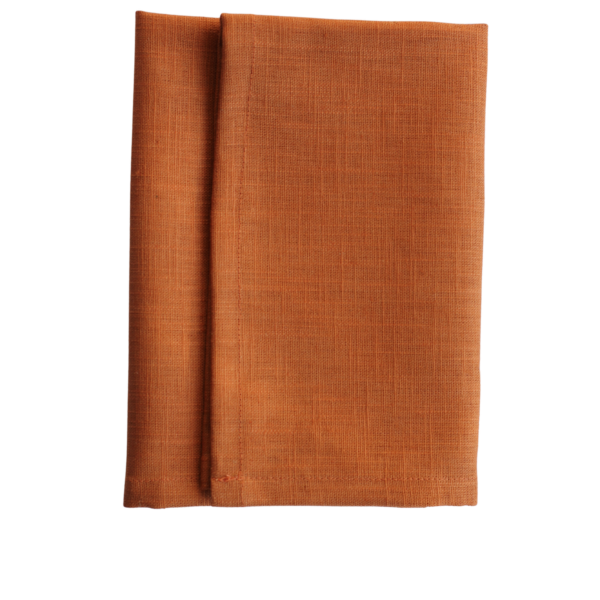 The Studio Napkin Collection Plain hem, Hemstitch & Scallop Napkins Terracotta