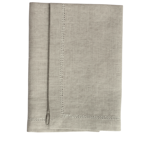 The Studio Napkin Collection Plain hem, Hemstitch & Scallop Napkins Grey