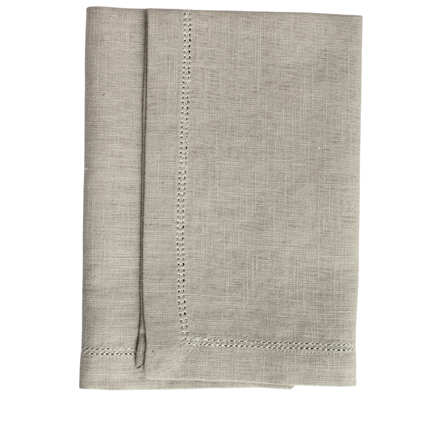 The Studio Napkin Collection Plain hem, Hemstitch & Scallop Napkins Grey