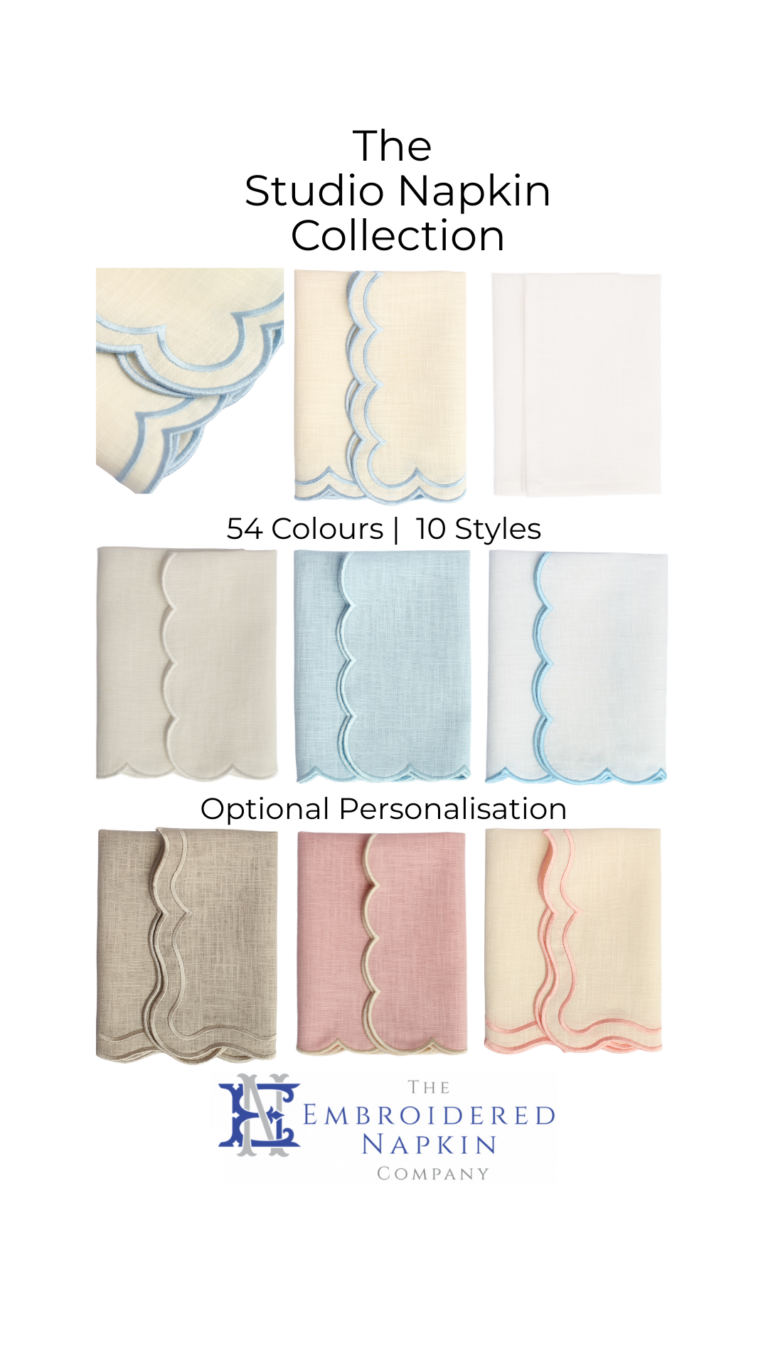 The Studio Napkin Collection: Made-to-Order Napkins Crafted in the UK